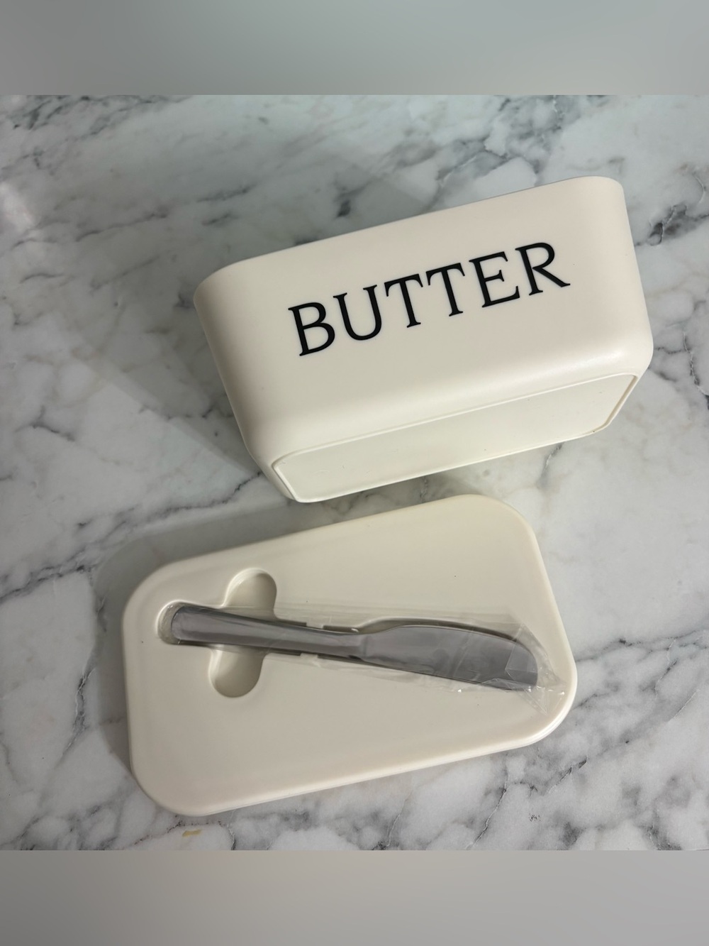 Melamine Butter Dish w/ Knife NWT
